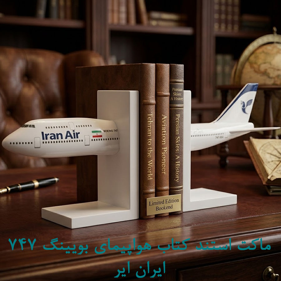 ماکت استند کتاب هواپیمای بویینگ 747 ایران ایر