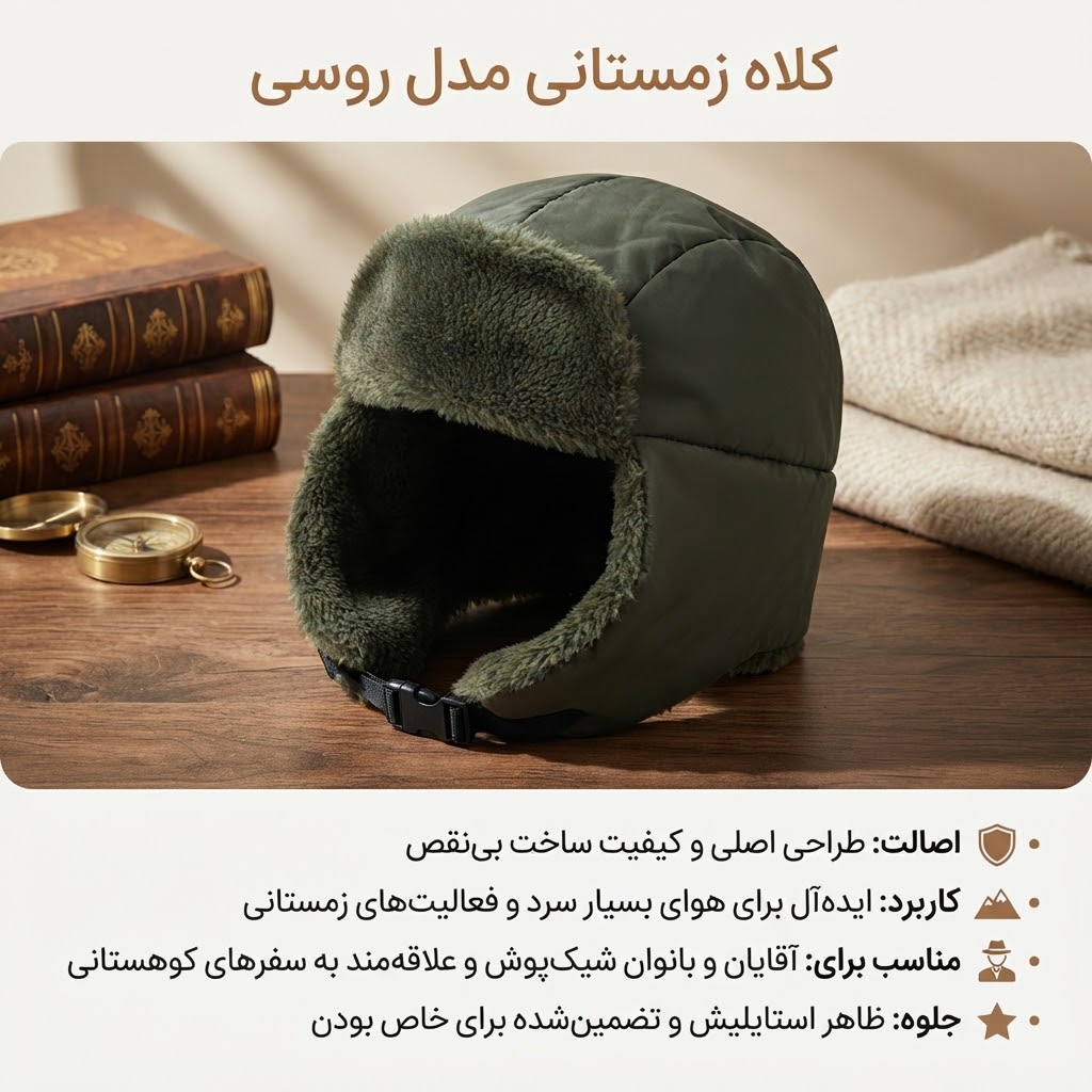 کلاه خلبانی زمستانه روسی