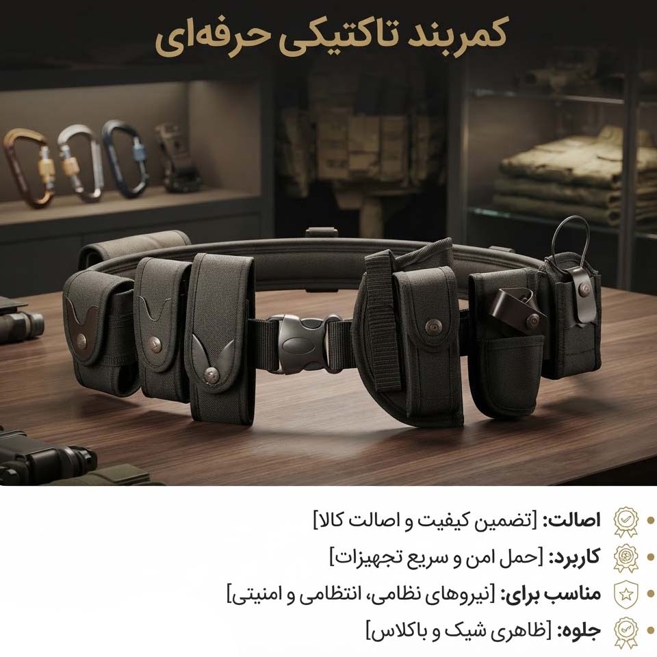 کمربند هفت قلم غلاف تجهیزات نظامی