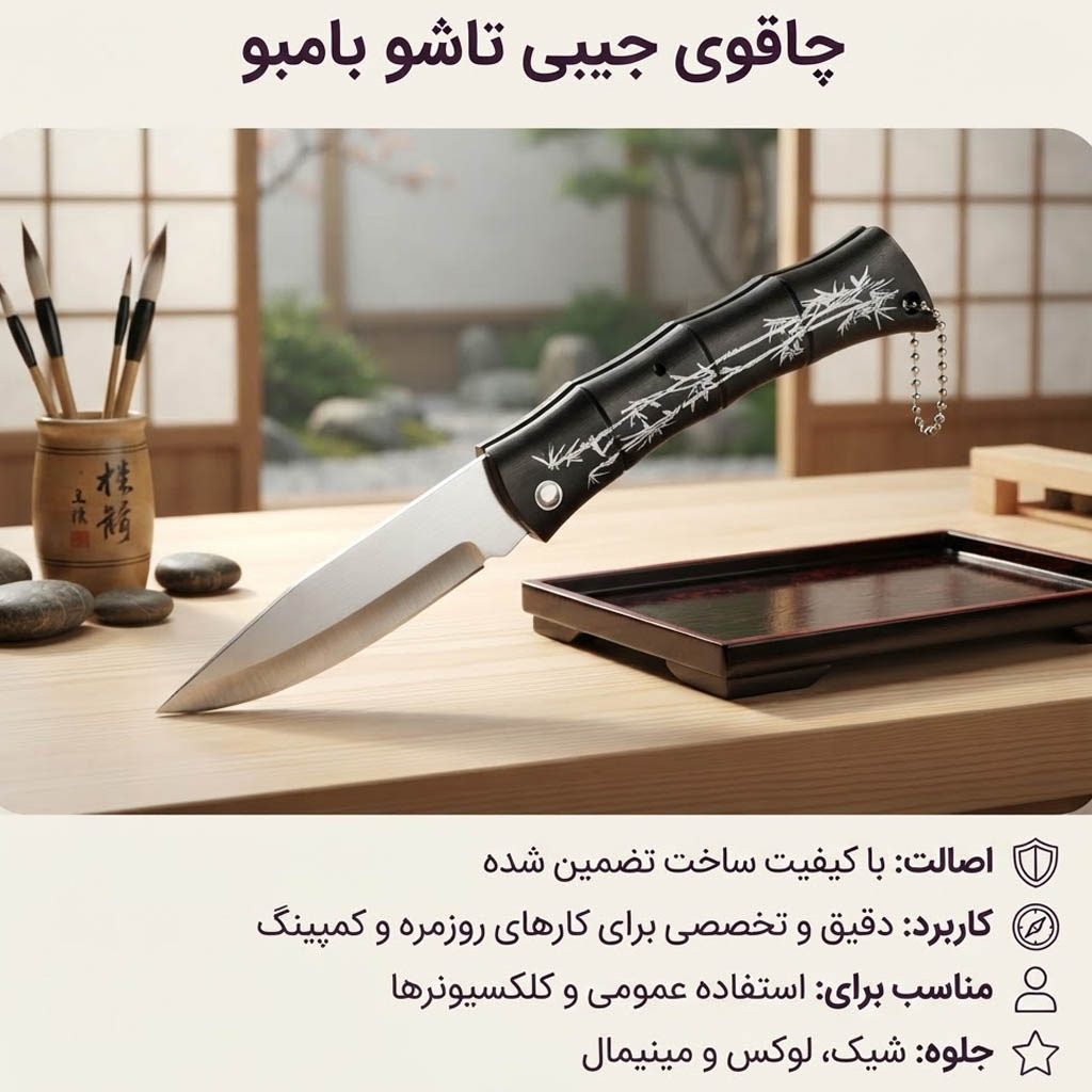 چاقو ضامن دار طرح درخت
